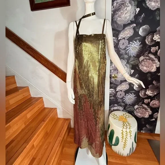 Free People BRENDA KNIGHT Nigel Preston Sue Ellen Gown/ size M - Picture 6 of 13